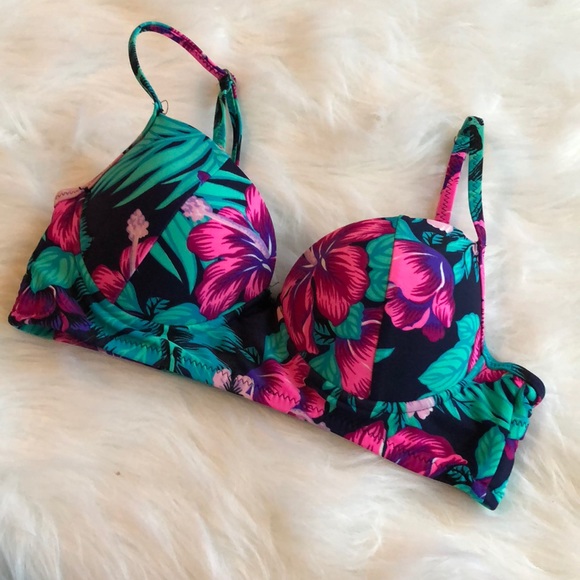 Other - Floral tropical push up bikini top
